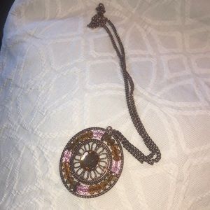long mandala copper necklace (NEGOTIABLE)